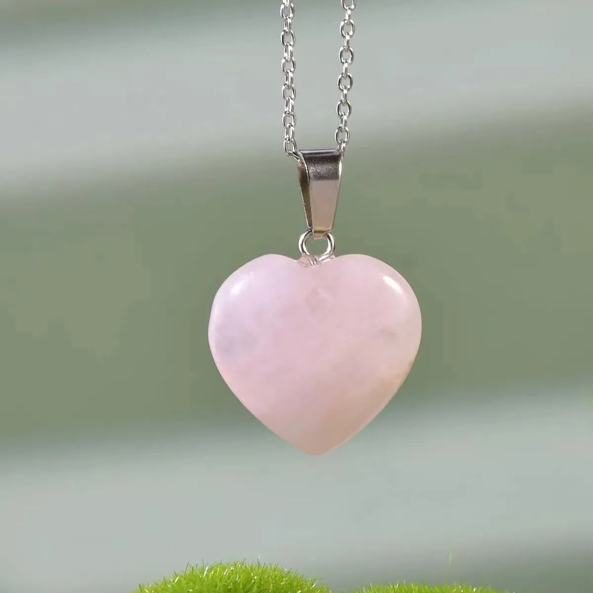 3pcs Rose Quartz Necklaces Pendants Set For Spiritual Energy Witchcraft Reiki, Holiday Gift, Birthday Gift