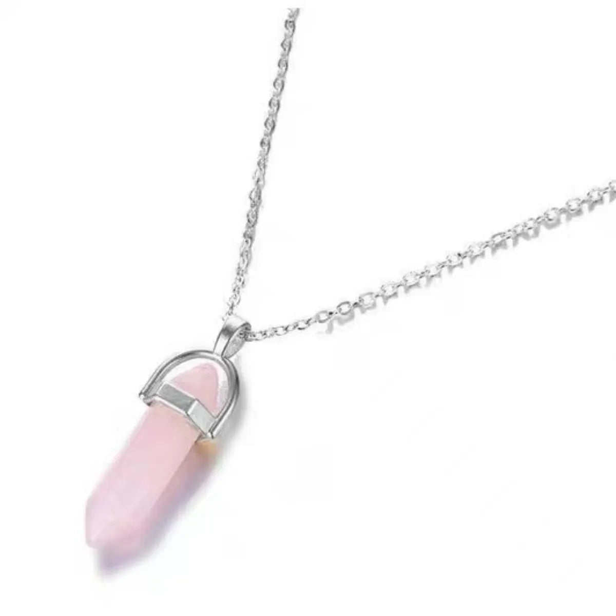 3pcs Rose Quartz Necklaces Pendants Set For Spiritual Energy Witchcraft Reiki, Holiday Gift, Birthday Gift