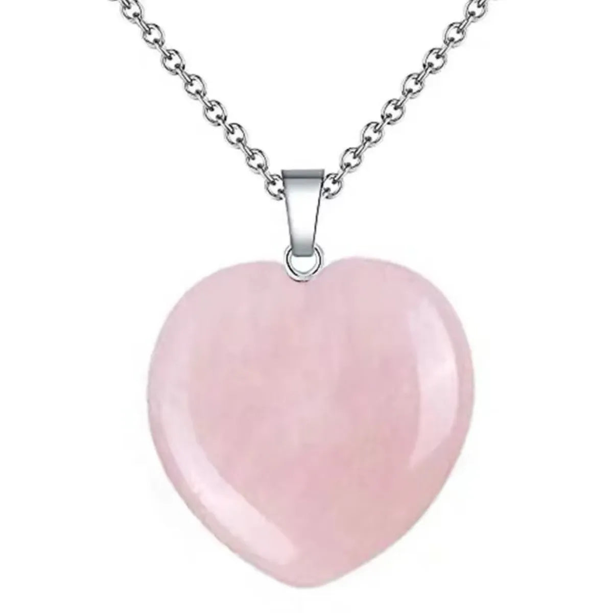 3pcs Rose Quartz Necklaces Pendants Set For Spiritual Energy Witchcraft Reiki, Holiday Gift, Birthday Gift