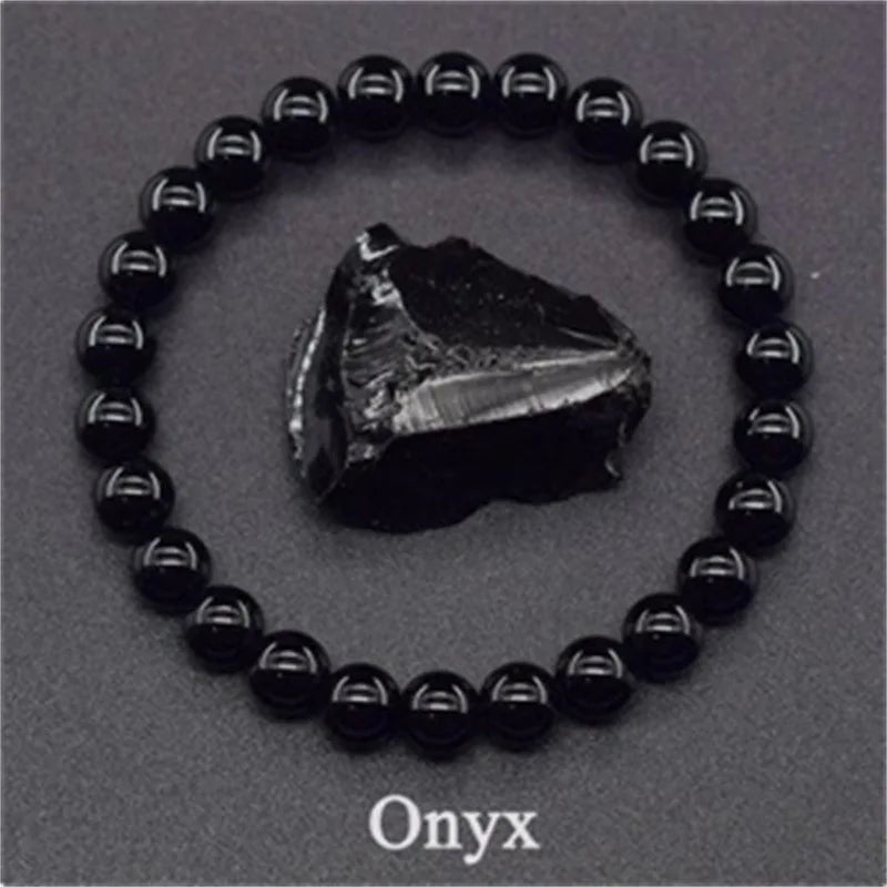 8MM Natural Epidote Zoisite Stone Bead Bracelet Homme Quartz Lava Tiger Eye Bracelet Made of Natural Stone Jewelry for Women