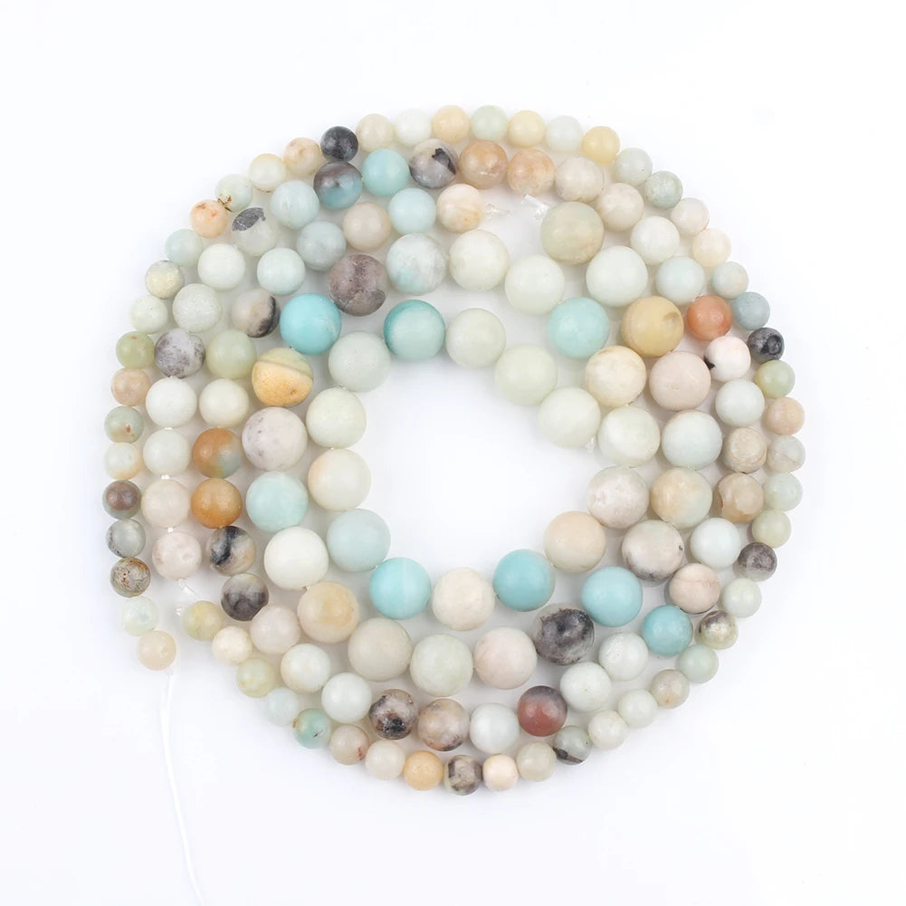 Natural Stone African Turquoises Round Loose Beads 15'' 2 3 4 6 8 10 12mm For Jewelry Making DIY Bracelet Necklace Accessories