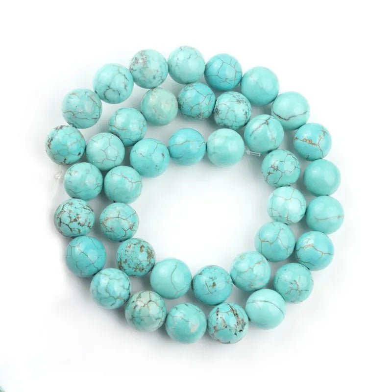 Natural Stone African Turquoises Round Loose Beads 15'' 2 3 4 6 8 10 12mm For Jewelry Making DIY Bracelet Necklace Accessories