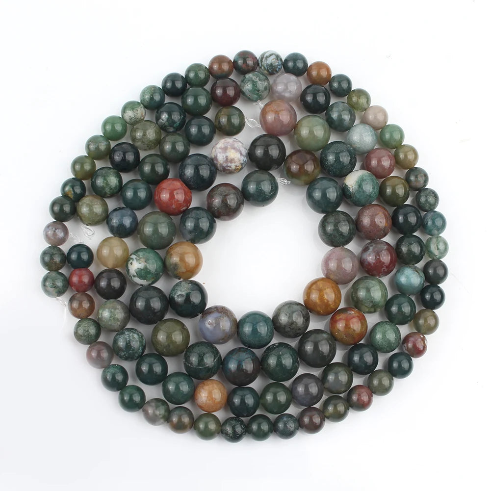 Natural Stone African Turquoises Round Loose Beads 15'' 2 3 4 6 8 10 12mm For Jewelry Making DIY Bracelet Necklace Accessories