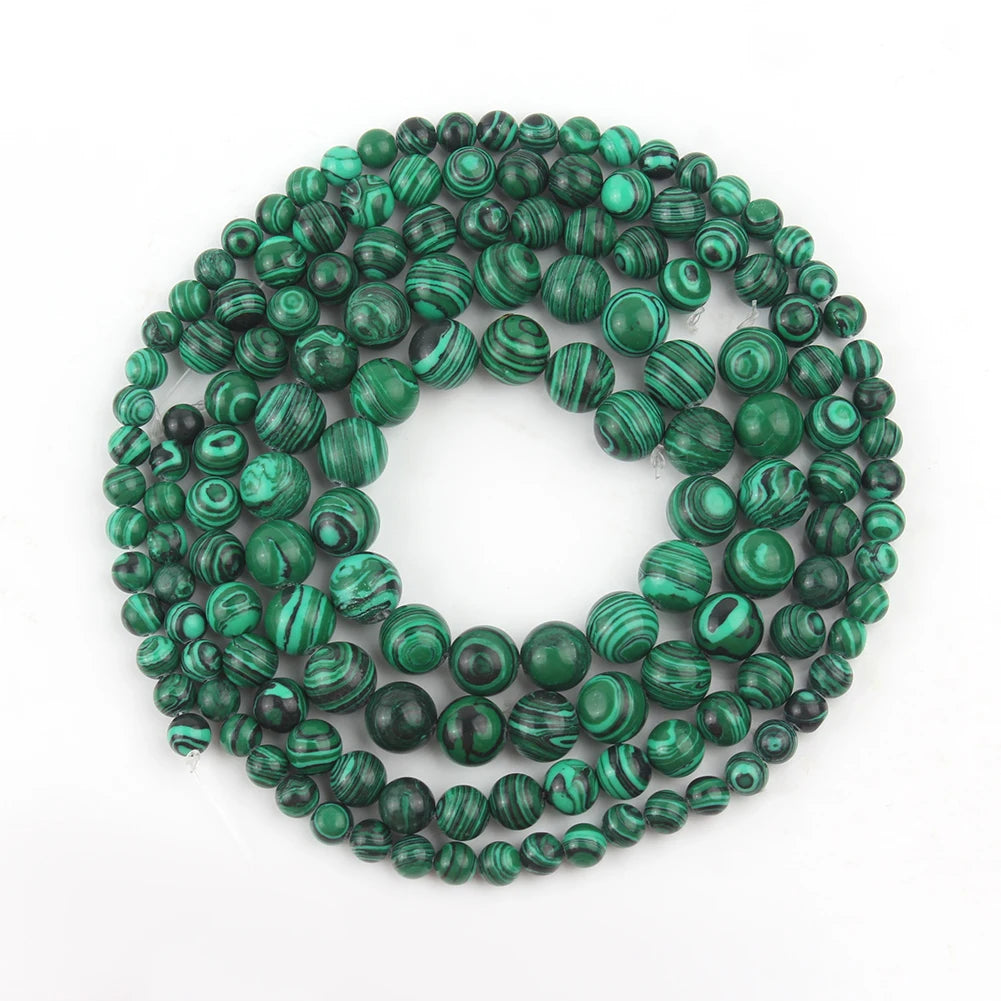 Natural Stone African Turquoises Round Loose Beads 15'' 2 3 4 6 8 10 12mm For Jewelry Making DIY Bracelet Necklace Accessories
